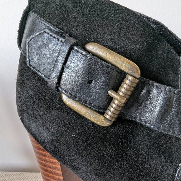 Sam Edelman LULU Black Leather and Suede Heeled Bootie, Size 7M - Picture 7 of 9